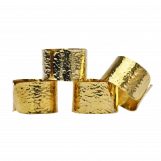 Hammered Brass Napkin Rings - Set...