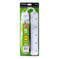 5 Way Uk Power Extension Socket 3M