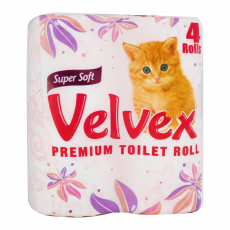 Velvex Tissue Printed Pink 4Pack...