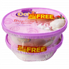 Oohstrawberryvanilla Ice Cream 1Lt